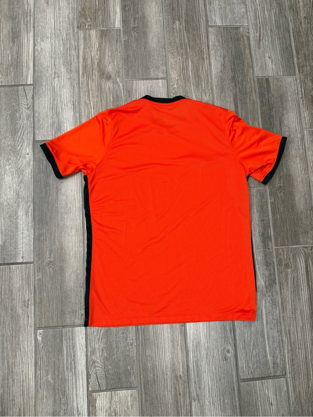 Nike Dri-Fit Men's XL Slim Fit Orange Mesh Running Soccer Jersey Shirt Training - Picture 4 of 4